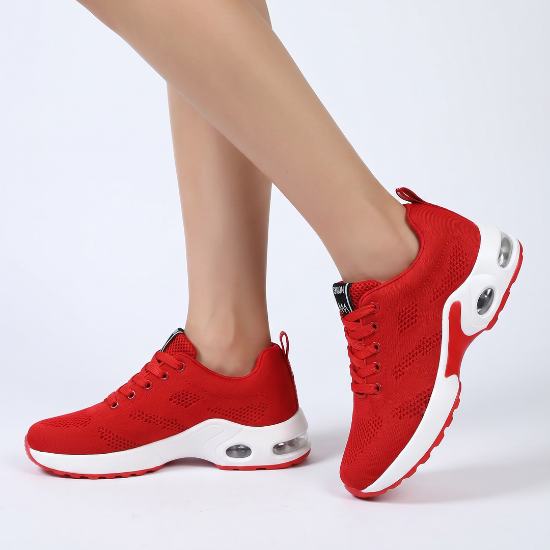 Women's Air Cushion Running Trainers Breathable Mesh Lace Up Sport Sneakers