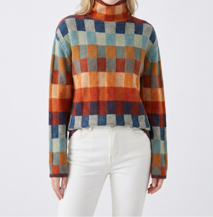 Women's Long Sleeve Knit Turtleneck Pullover