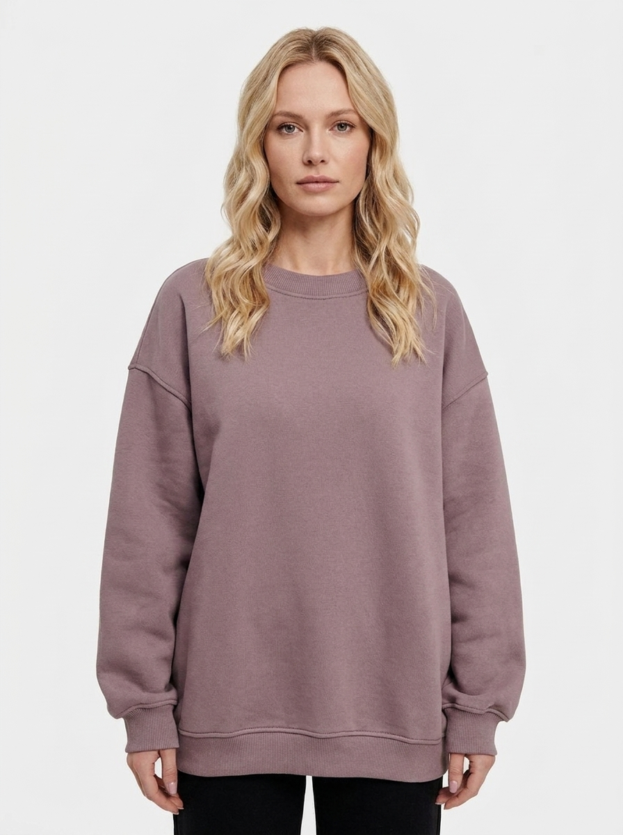 Women's Oversized Sweatshirt Crew Neck Fleece Pullover Casual