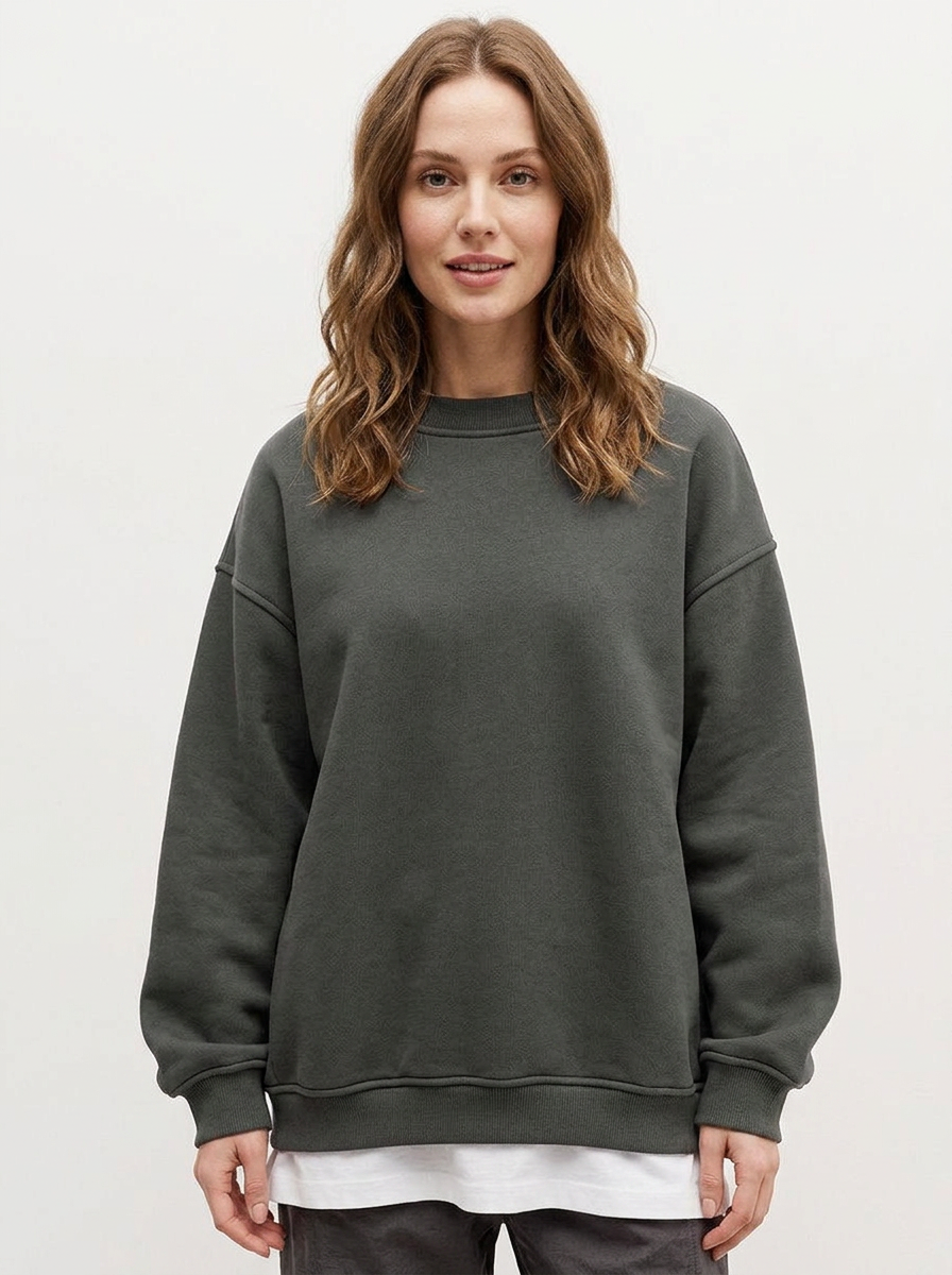 Women's Oversized Sweatshirt Crew Neck Fleece Pullover Casual