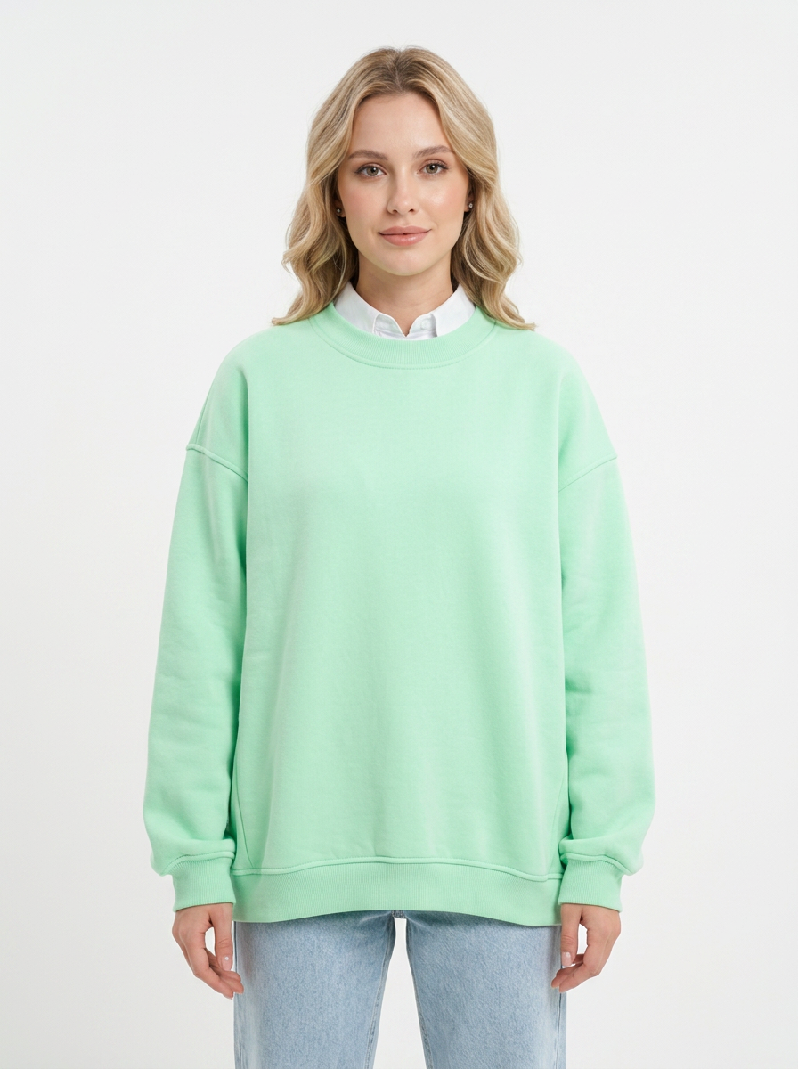 Women's Oversized Sweatshirt Crew Neck Fleece Pullover Casual