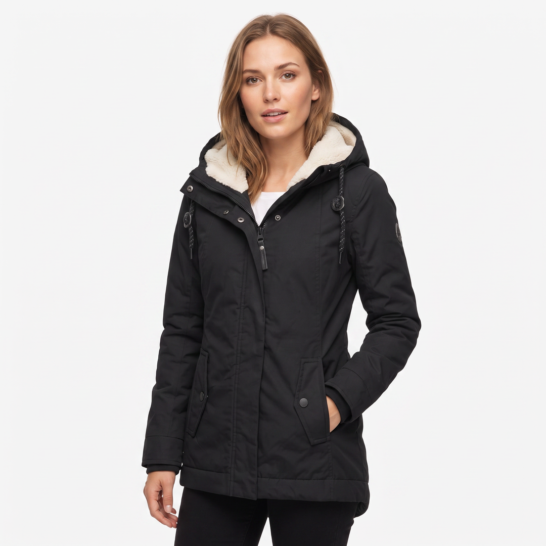 Women's Sherpa Lined Parka Hooded Waterproof Winter Jacket