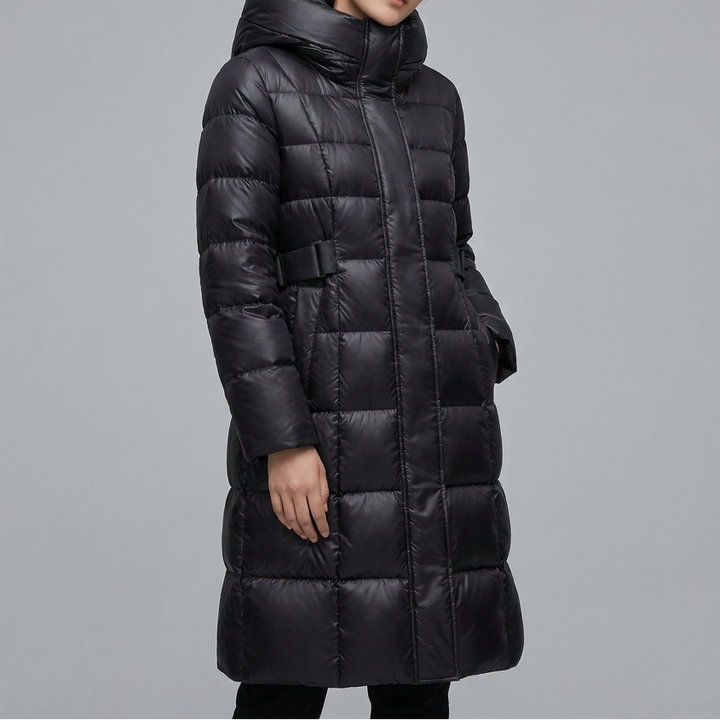 Women's Over The Knee Hooded Long Quilted Puffer Coat