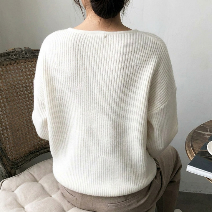 Women's V-Neck Oversized Loose Knit Cardigan