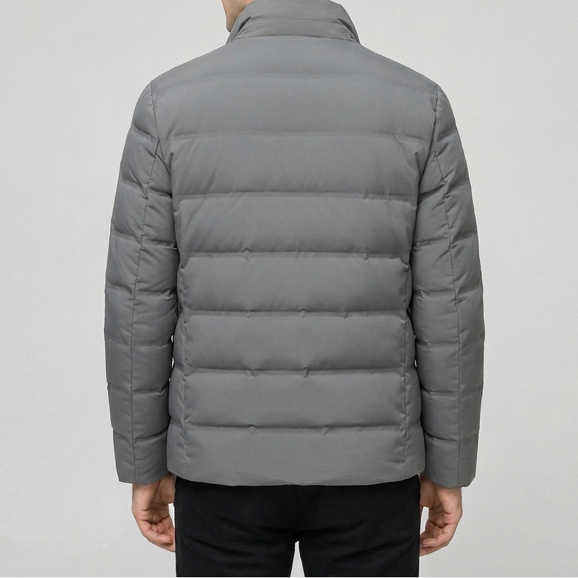 Men's Stand Collar Cotton Padded Puffer Winter Coat