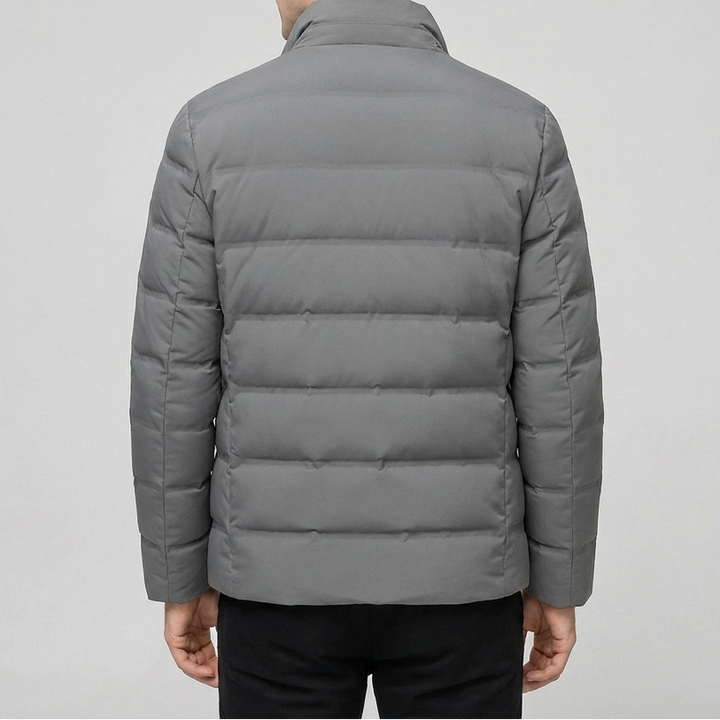 Men's Stand Collar Cotton Padded Puffer Winter Coat