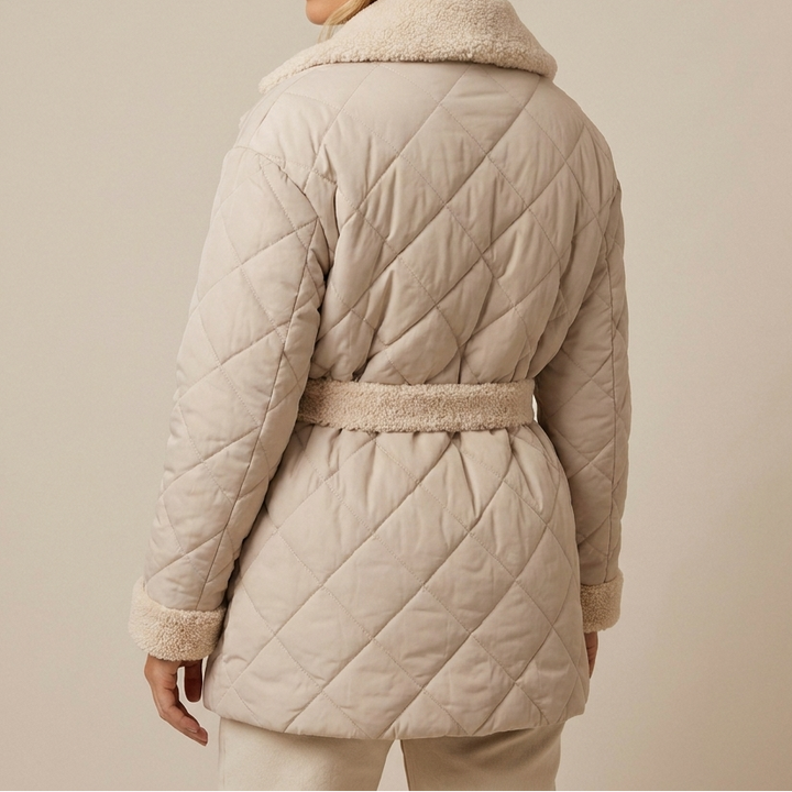 Women's Quilted Belted Wrap Puffer Coat