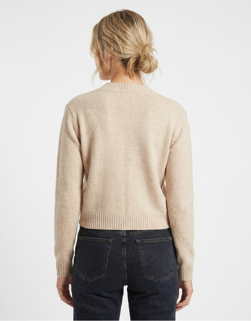 Women's V-Neck Button Up Knit Cardigan Blouse