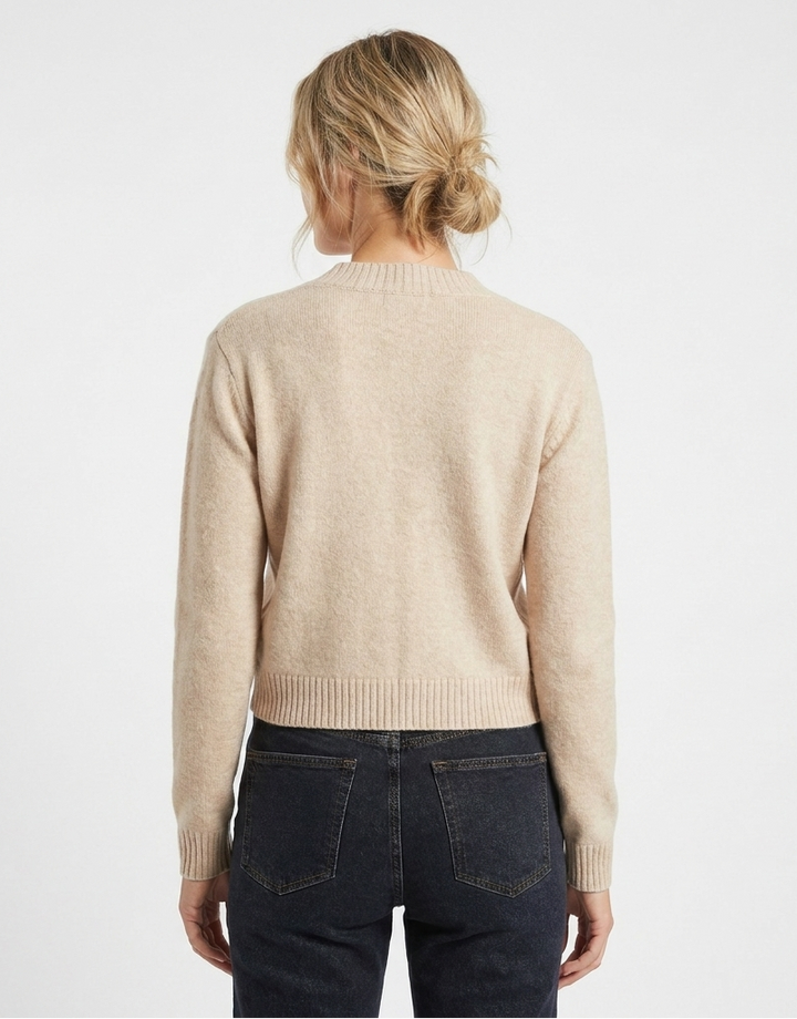 Women's V-Neck Button Up Knit Cardigan Blouse