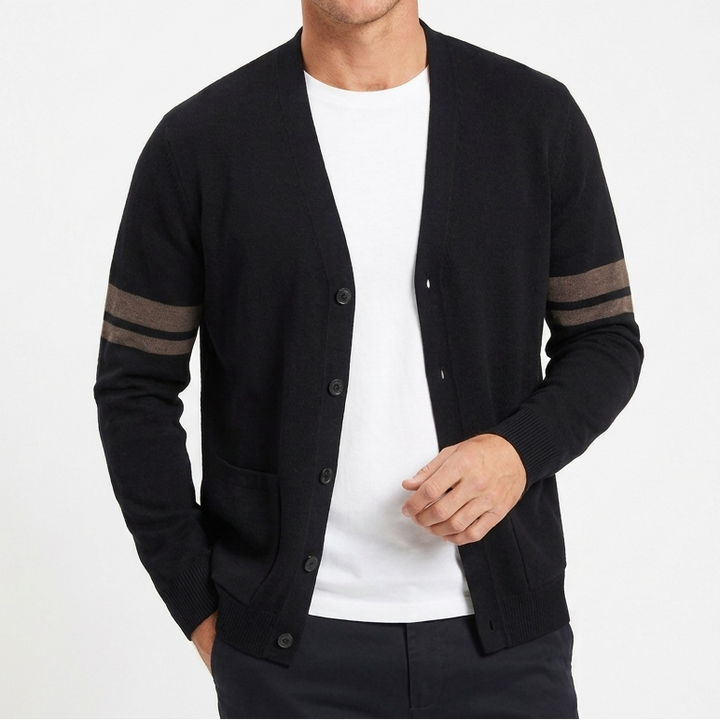 Men's Winter V-Neck Wool Premium Cardigan