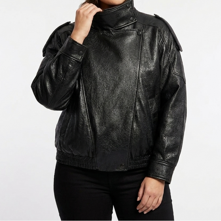 Women's Vintage Style Faux Leather Jacket