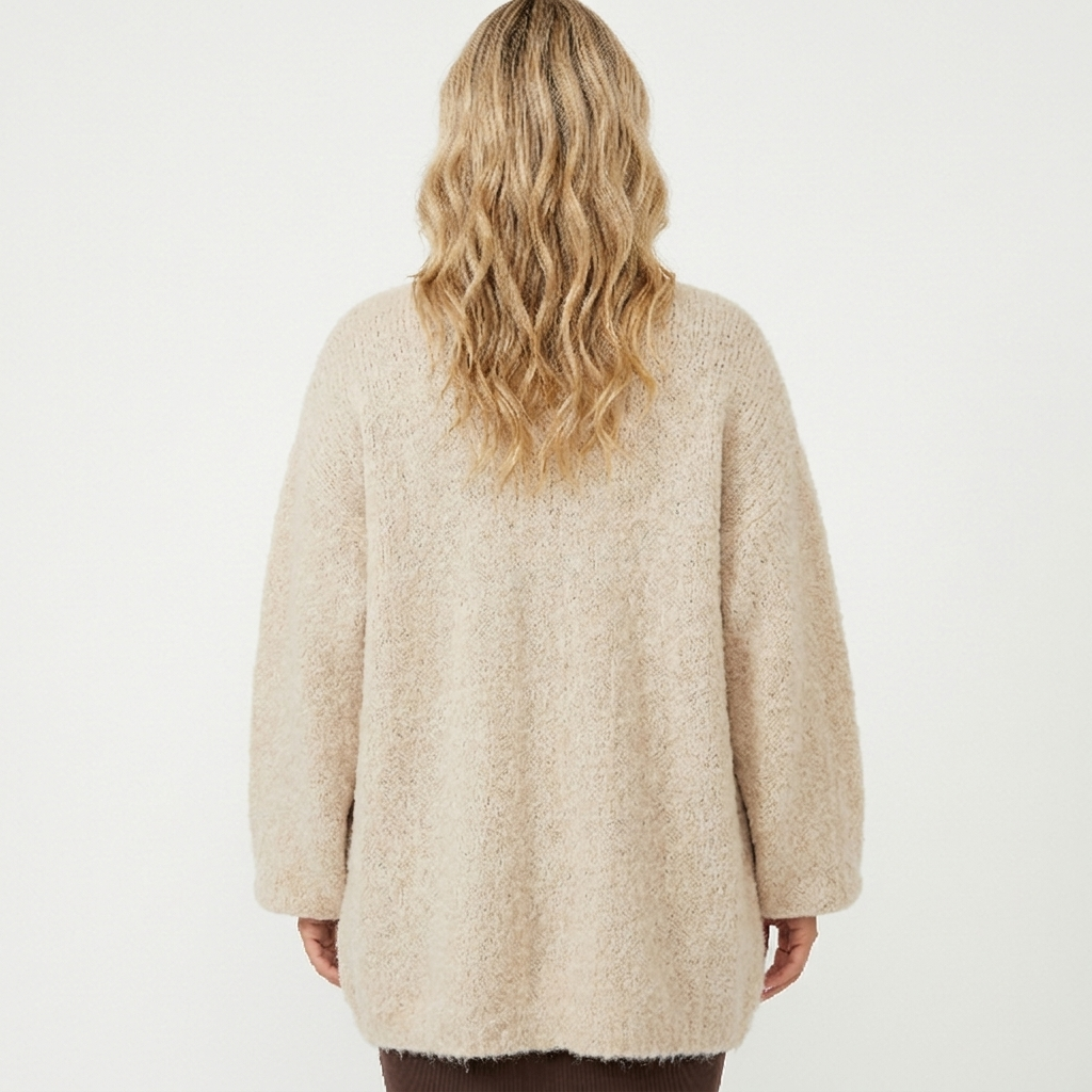 Fluffy Cardigan – Brushed Knit Oversized Open Front