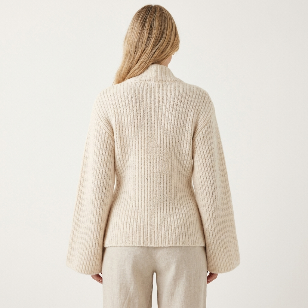 Women's Shawl Cardigan – Fluffy Knit Bell Sleeve Single Button Crop