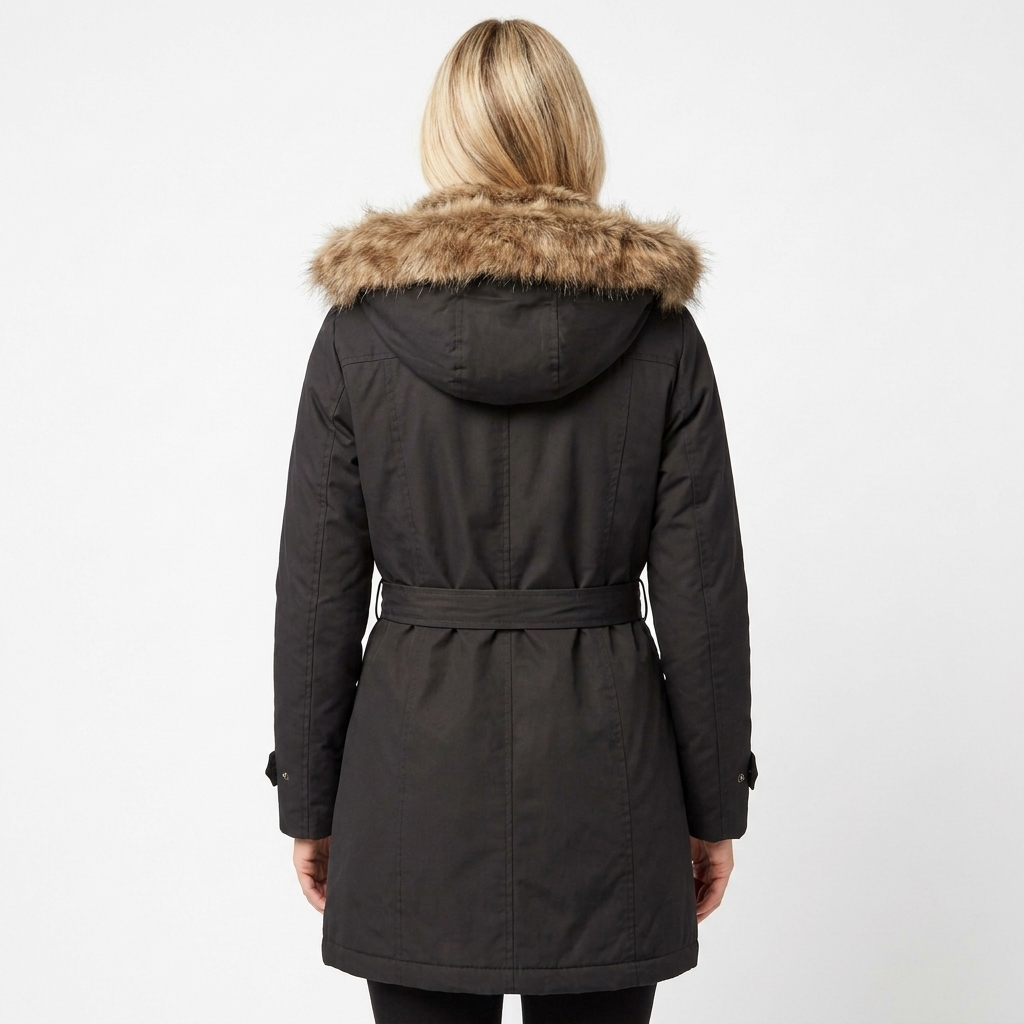 Women's Belted Midi Parka