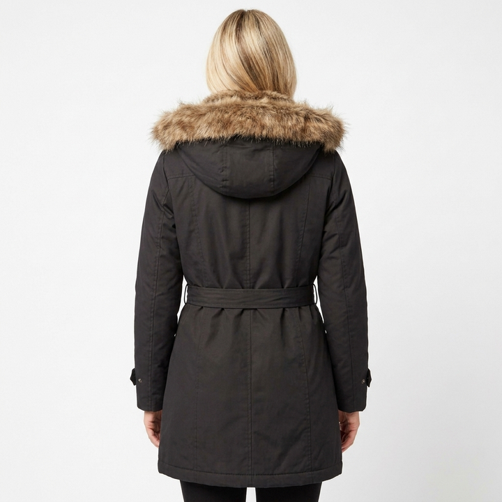 Women's Belted Midi Parka