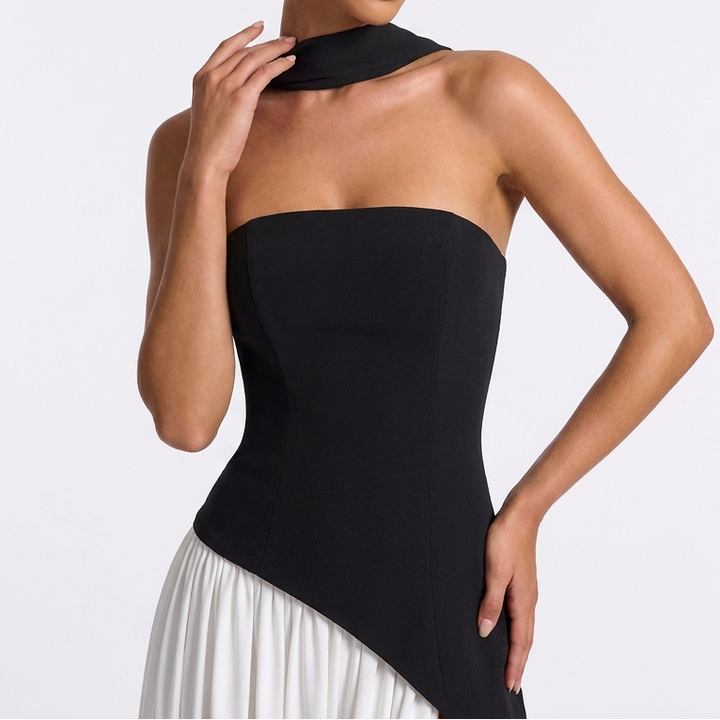 Women's Maxi Strapless Chiffon Scarf