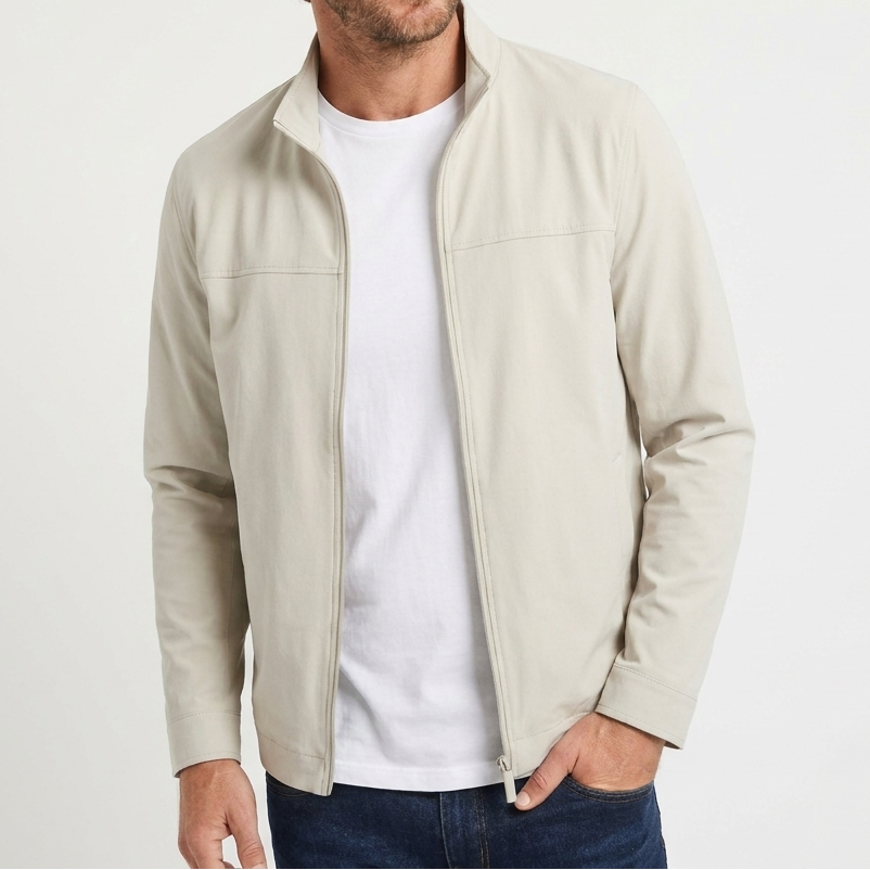 Men's Jacket with Stand Collar