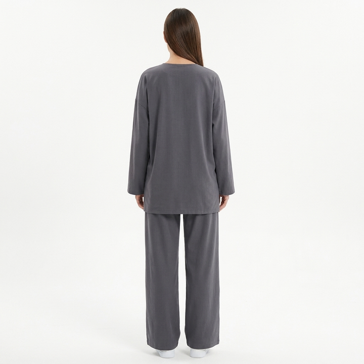 Women's Long Sleeve Top and Trousers Two-Piece Set