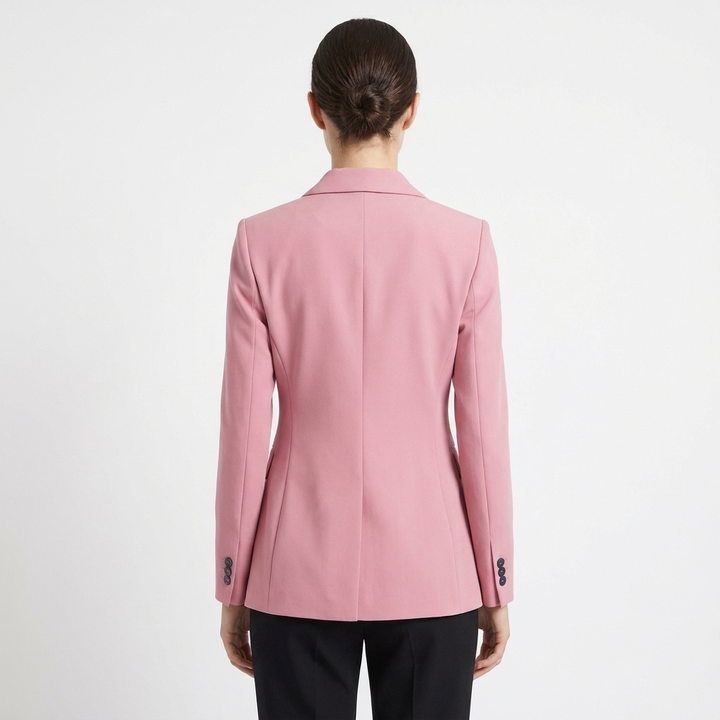 Women's Single Breasted Fitted Blazer with Notch Lapel