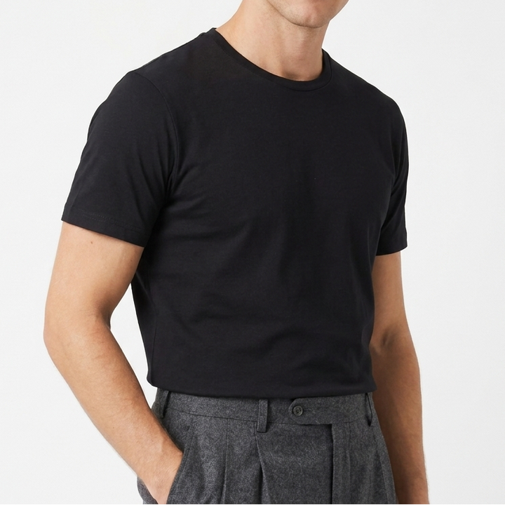 Men's Pleated Wool Blend Tapered Cuffed Hem Dress