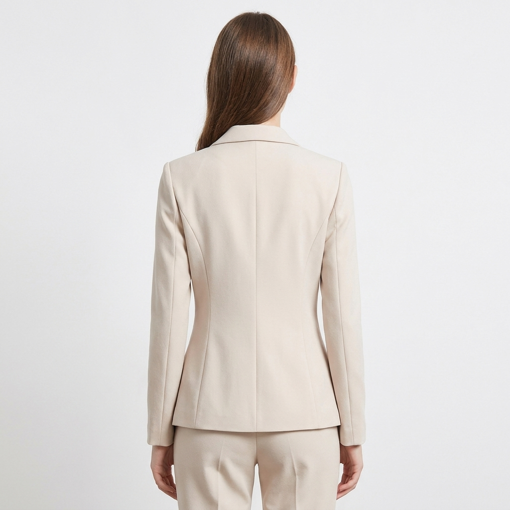 Women's Fitted Long Sleeve Blazer with Notch Lapel