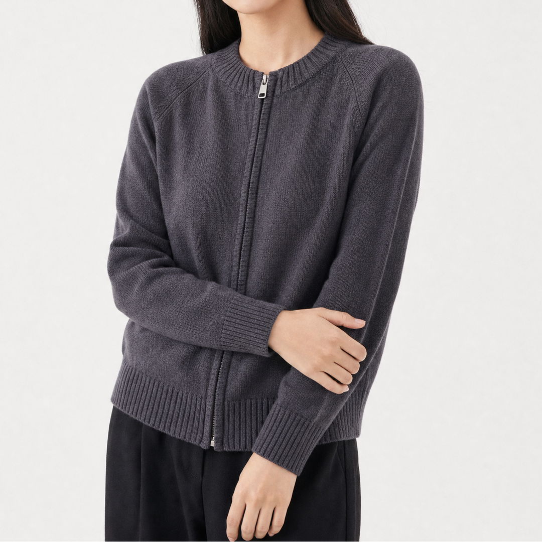 Women's Relaxed Fit Knit Long Sleeve Jumper with Crew Neck