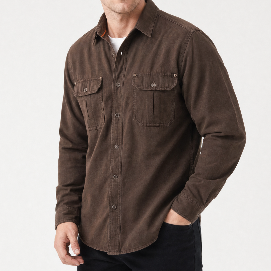 Men's Lined Cotton Shirt Jacket