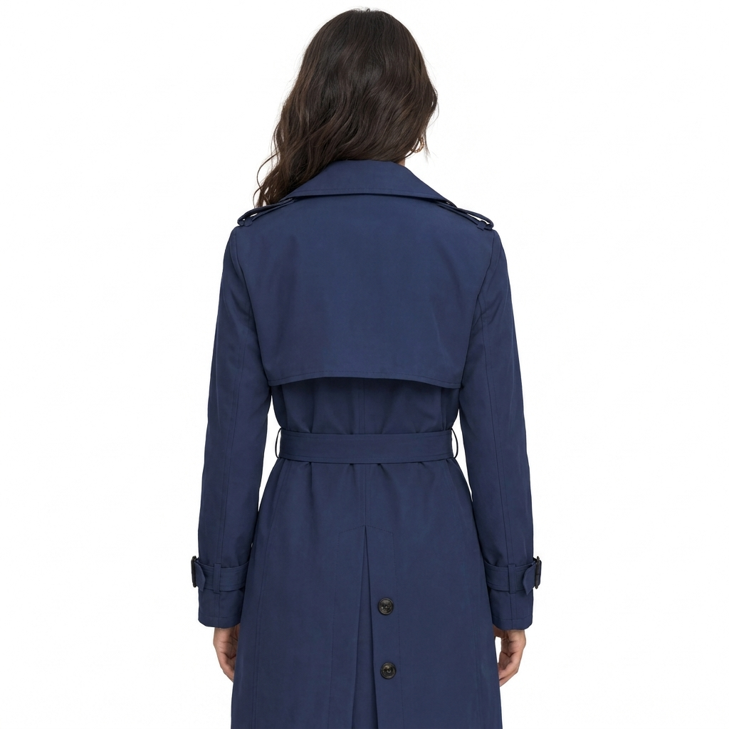 Women's Belted Double-Breasted Trench Coat