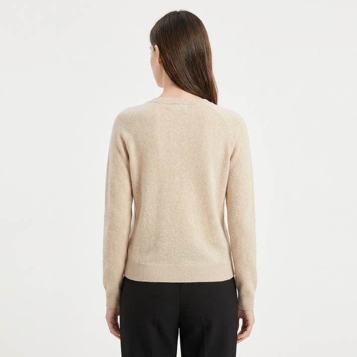 Women's Knit Slim Fit Jumper with Crew Neck