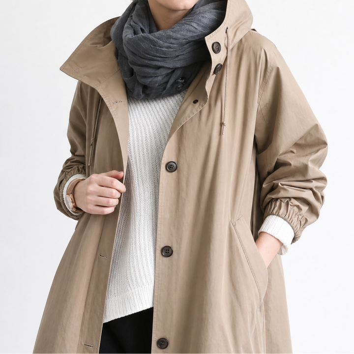 Women's Hooded Oversized Trench Coat