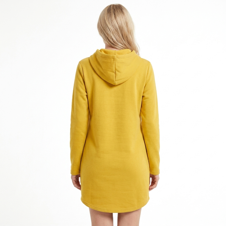 Women's Long Sleeve Fleece Pocket Hoodie Dress