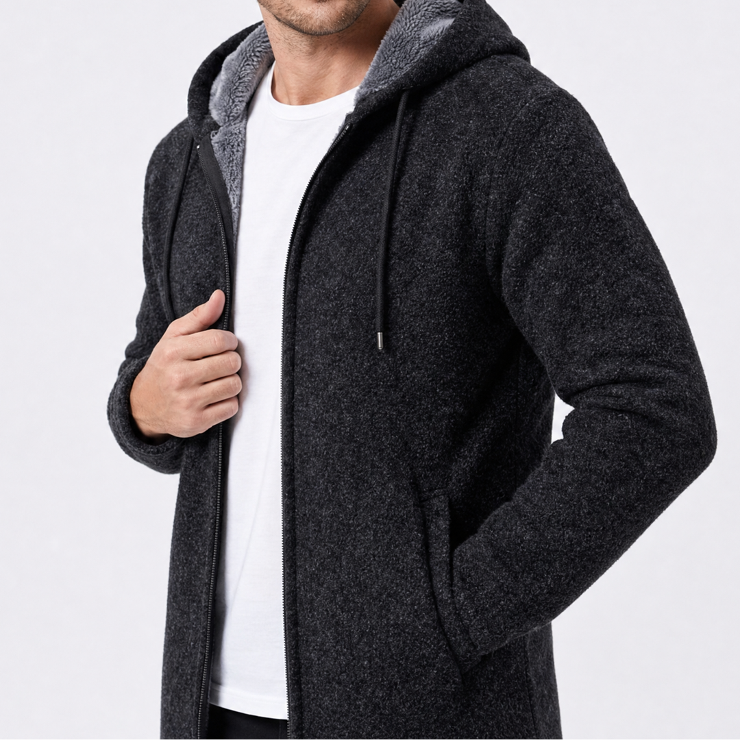 Men's Hooded Knit Cardigan