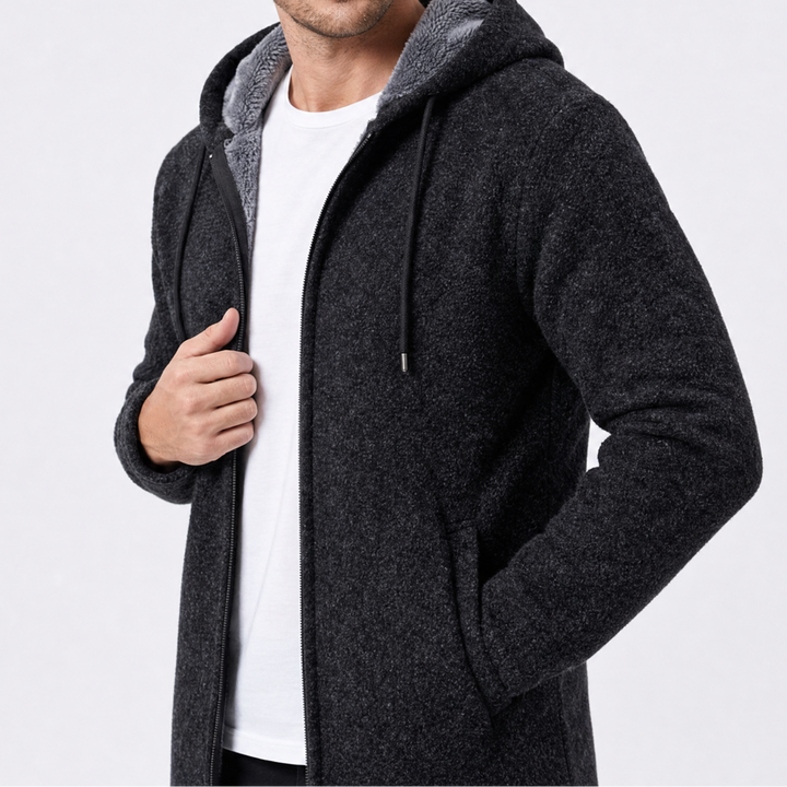 Men's Hooded Knit Cardigan