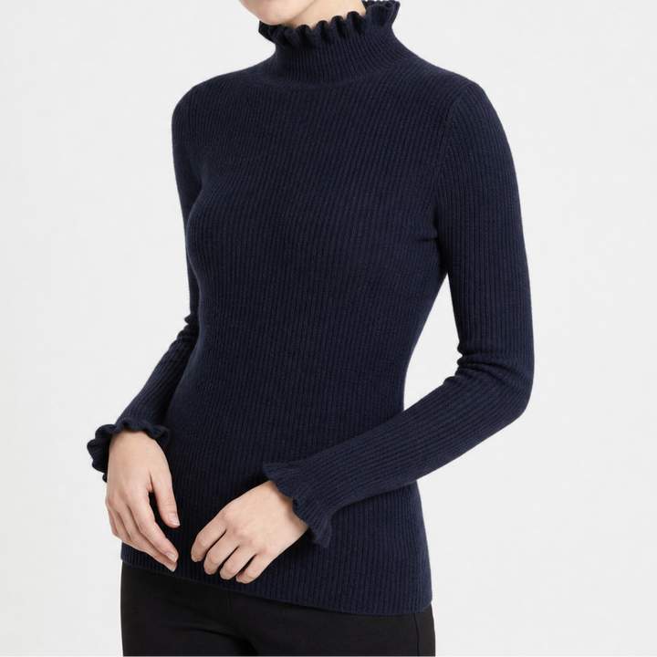 Women's Long Sleeve Ribbed Knit Pullover
