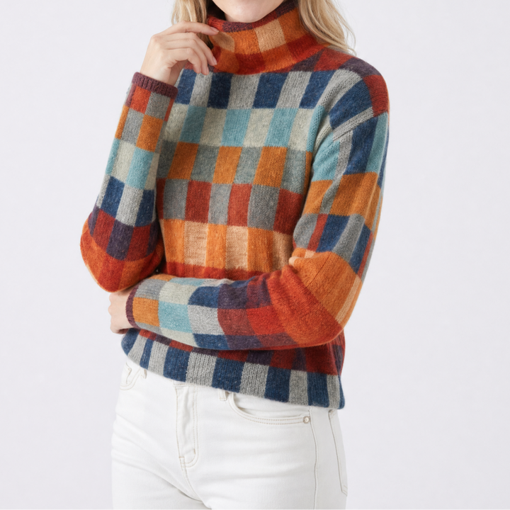 Women's Long Sleeve Knit Turtleneck Pullover