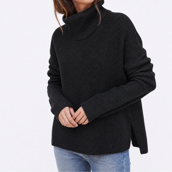 Women's Oversized Long Sleeve Turtleneck Jumper