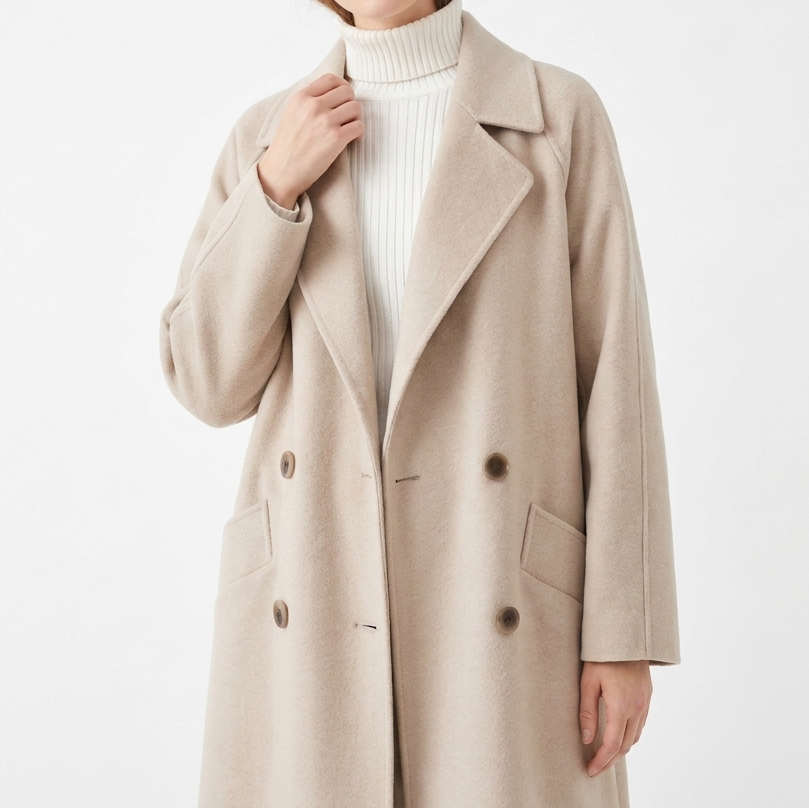 Women's Wool Blend Belted Overcoat