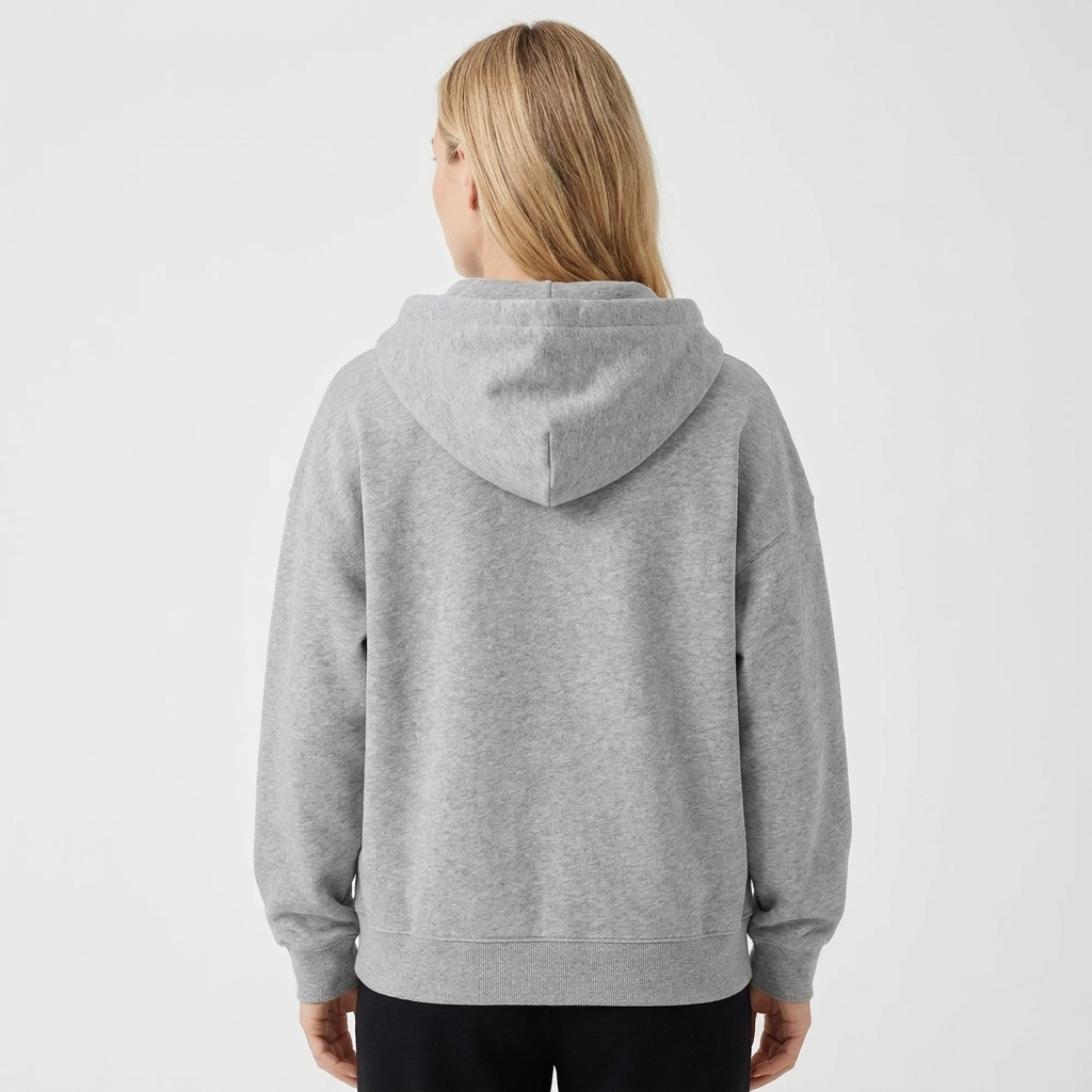 Women's Cropped Oversized Fleece Sweatshirt