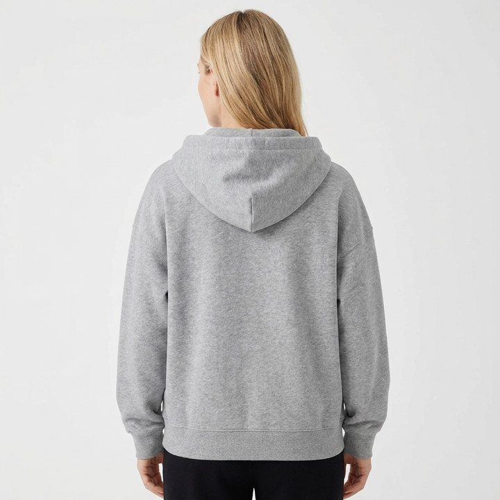 Women's Cropped Oversized Fleece Sweatshirt