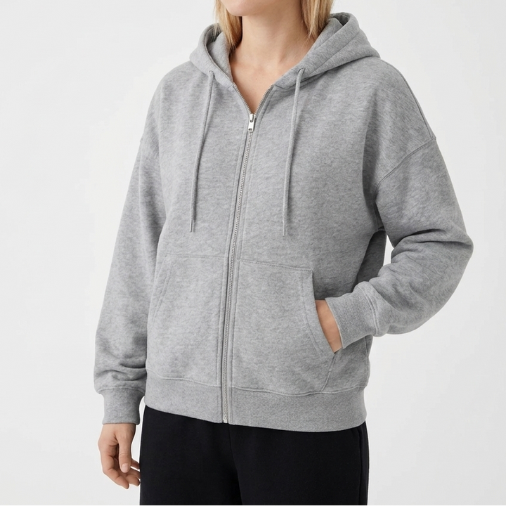 Women's Cropped Oversized Fleece Sweatshirt
