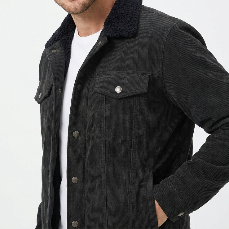 Men's Corduroy Lined Trucker Coat