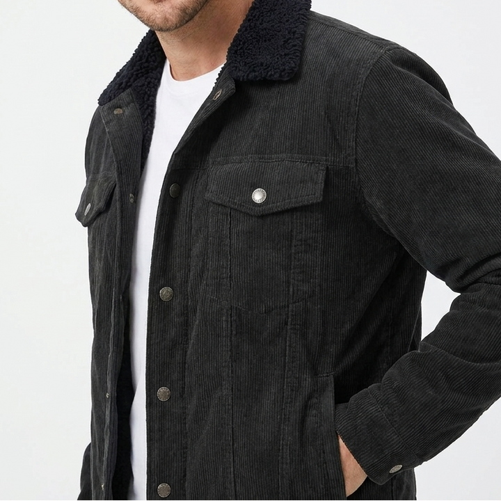 Men's Corduroy Lined Trucker Coat