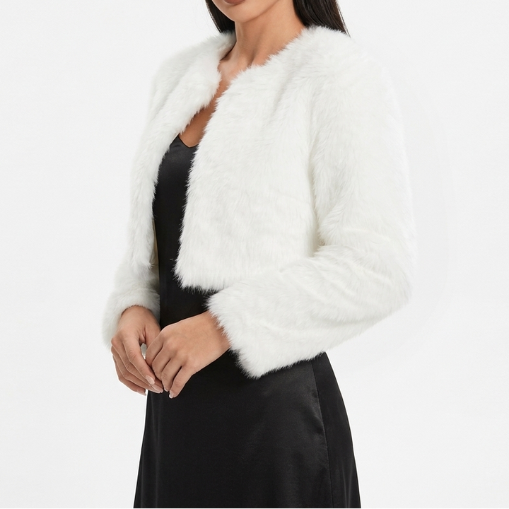 Women's Jacket Faux Fur Cropped Coat