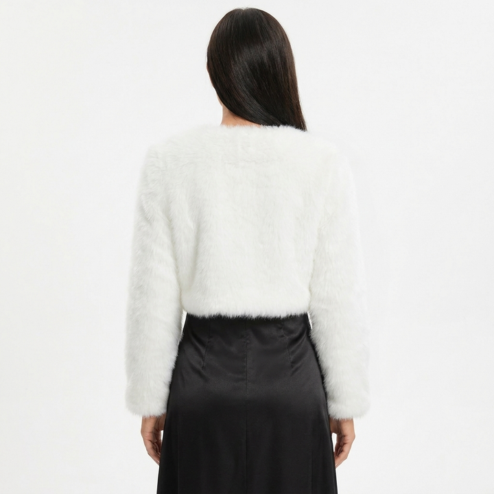 Women's Jacket Faux Fur Cropped Coat