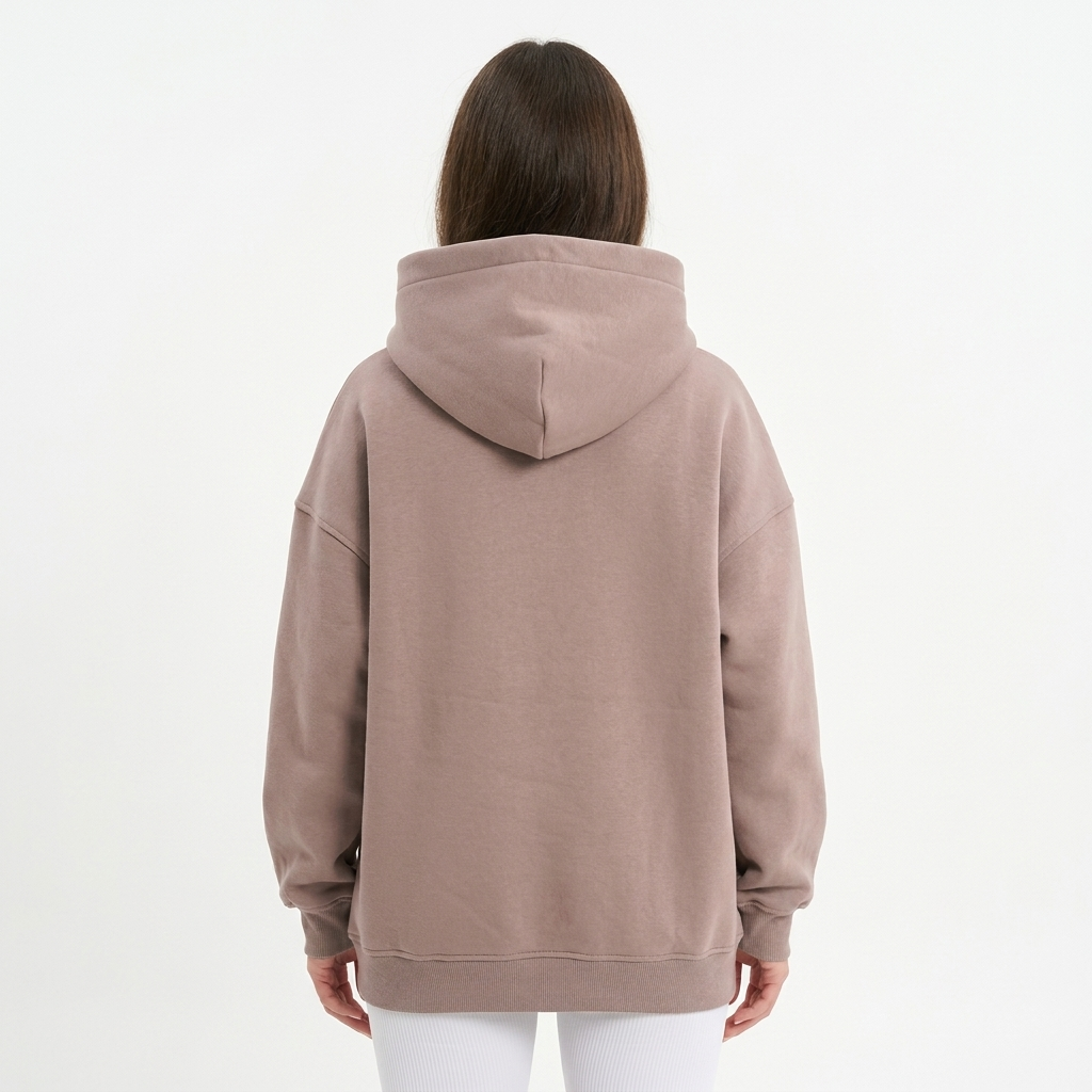 Women's Oversized Fleece Pullover with V-Neck