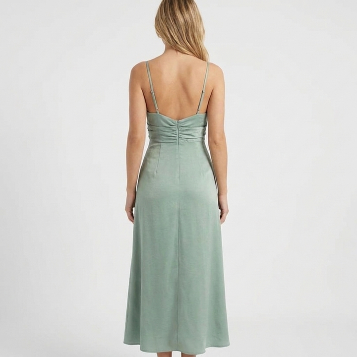 Women's Satin Cowl Neck Maxi Slip Dress