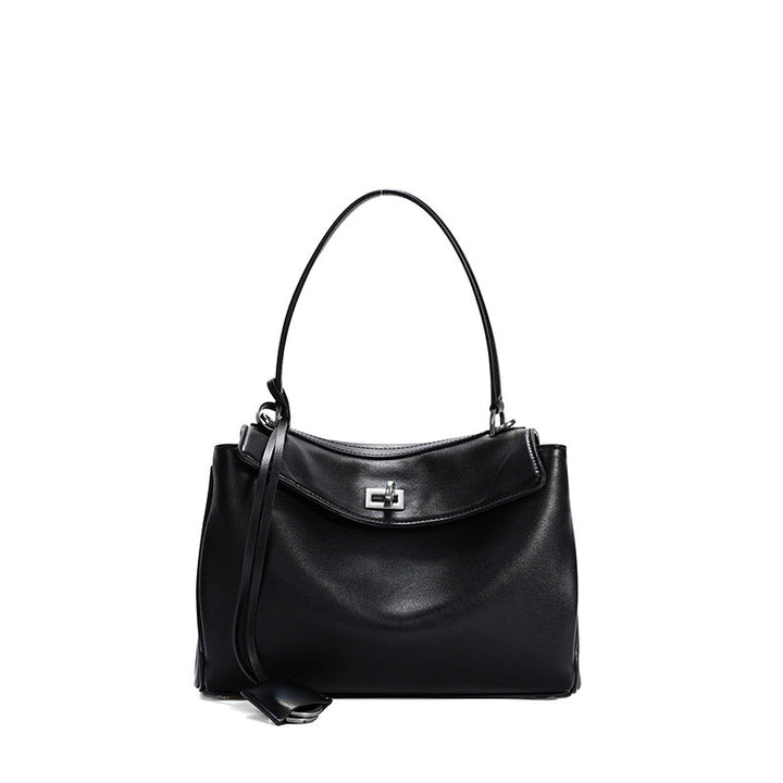 Women's Leather Shoulder Bag Large Capacity Crossbody Tote Gold Hardware