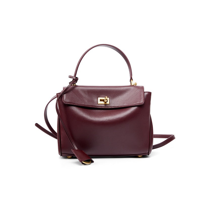 Women's Leather Shoulder Bag Large Capacity Crossbody Tote Gold Hardware