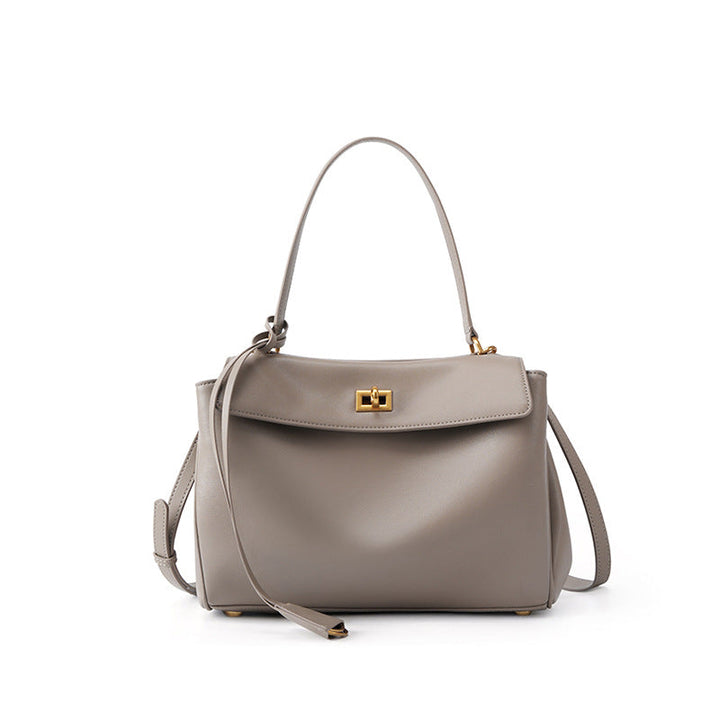 Women's Leather Shoulder Bag Large Capacity Crossbody Tote Gold Hardware