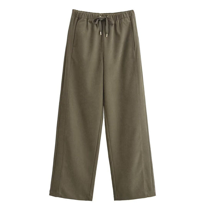 Women's Cropped Hooded Jacket and Wide-Leg Pants Set Loungewear Two-Piece